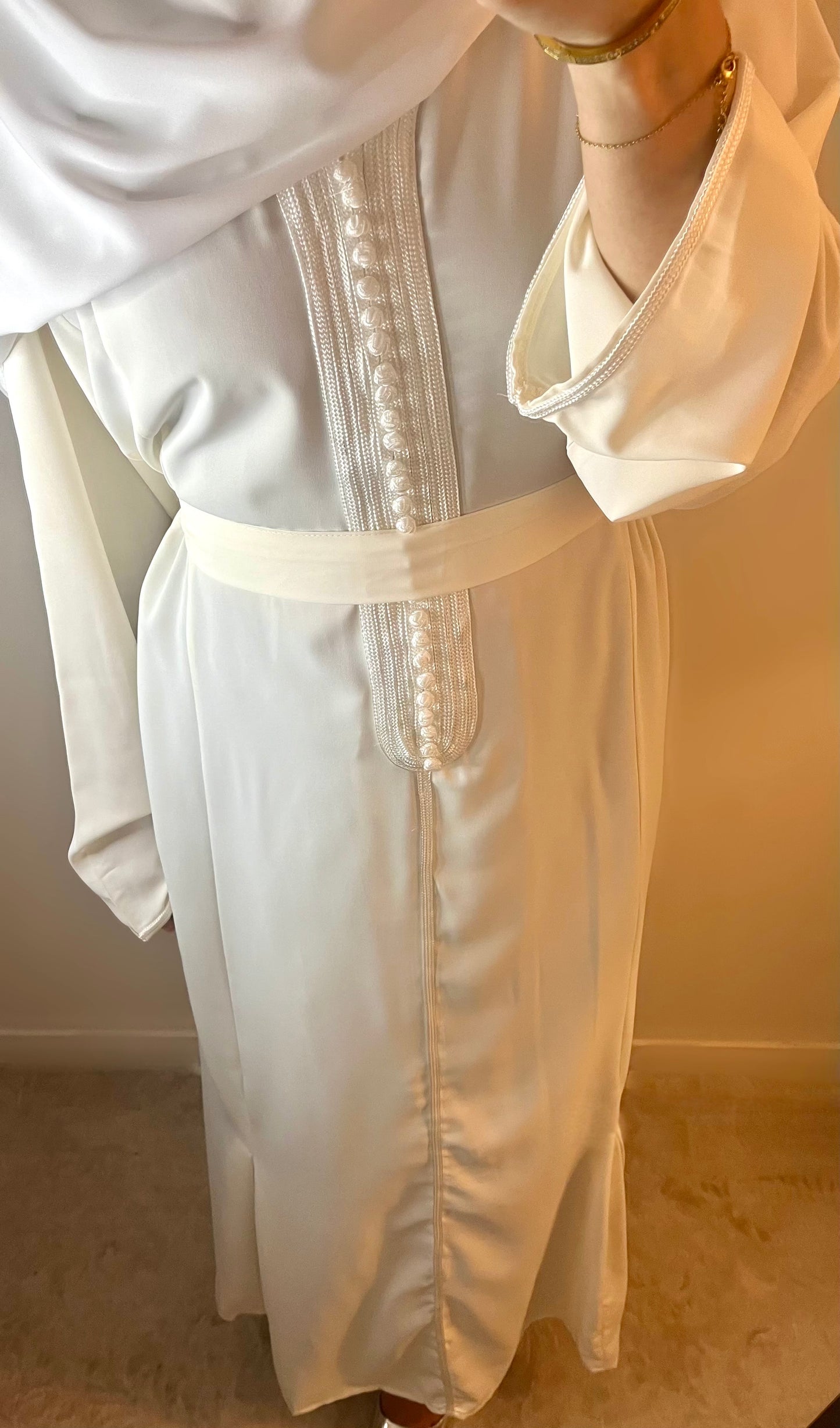 ROBE CAFTAN (BLANC)