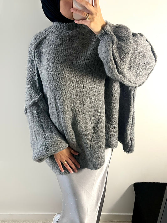 PULL MAILLE (GRIS)