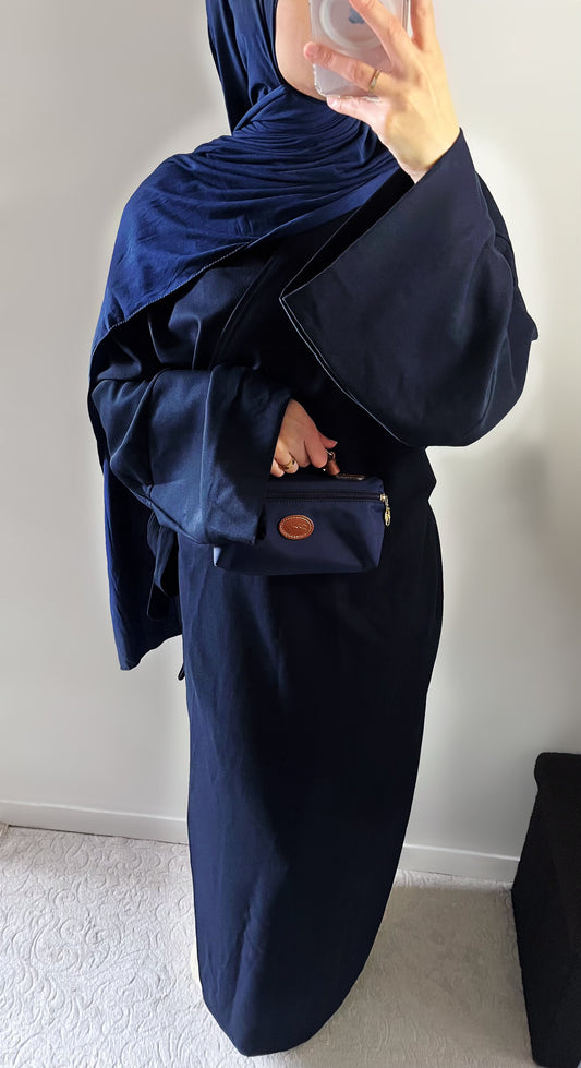 ABAYA CACHE CŒUR (BLEU MARINE)